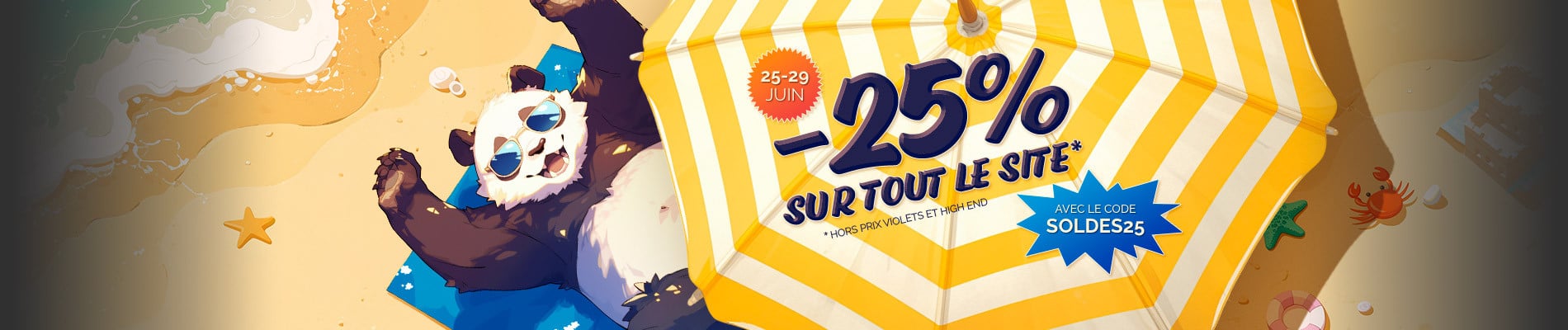 25% sur tout site - 25 au 29 juin 2025